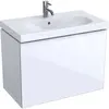 Geberit Acanto 500.615.01.2 Тумба под раковину, 74x53.5x41.6см, белый / ультраглянцевый лакированный, белый / глянцевое стекло