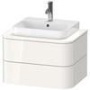 Duravit Happy D.2 Plus HP496002222 Тумба подвесная 408x650x480мм 2 ящика, цвет: белый глянцевый