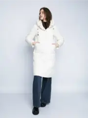 Куртка зимняя удлиненная с капюшоном