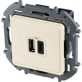 Зарядное устройство с двумя USB-разьемами A-C 240В/5В 3000мА - Legrand Inspiria - слоновая кость — фото 2