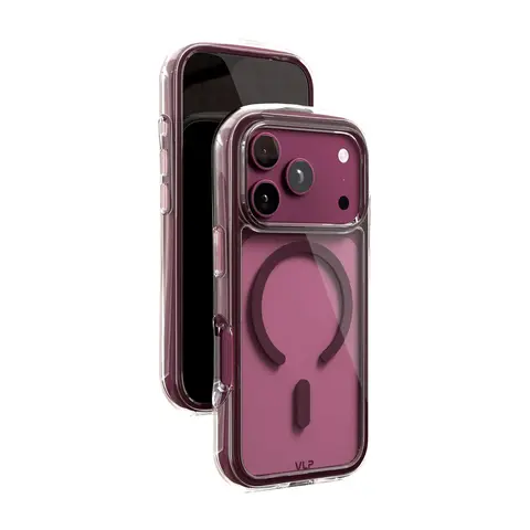 Чехол VLP iPhone 18 Pro Bubble Case с MagSafe темно-вишневый