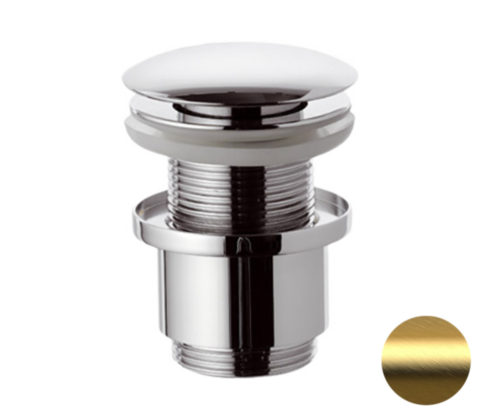 Remer 904CC2114BG Донный клапан без перелива, цвет: золото брашированное