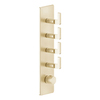 Gessi Inciso 58208#246 Встраиваемый термостатический смеситель на 4 источника, резьба 3/4" (внешние части), цвет: золото