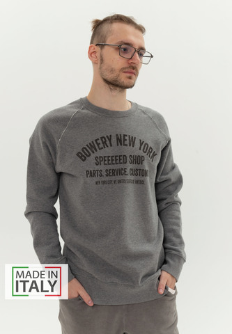 Свитшот Bowery NYC "Speeeeed Club" Fleece Grey Melange