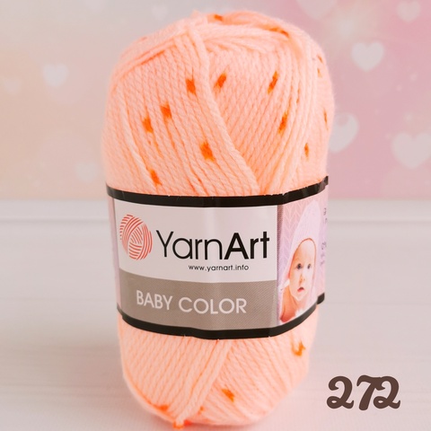 YARNART BABY COLOR 272, Светлый персик оранжевый