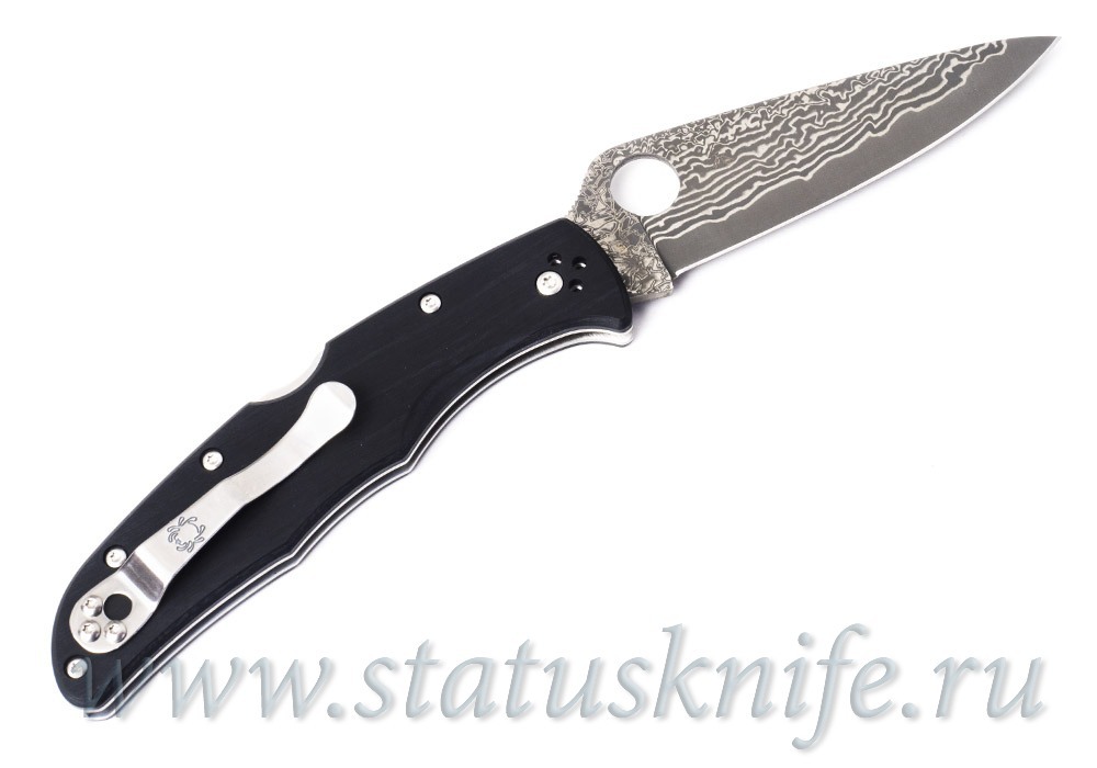 Нож Spyderco Endura 4 Black Pakkawood Damascus Exclusive C10WDBK