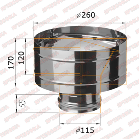 Дефлектор-Д d115мм (430/0,5 мм) Ferrum в интернет-магазине ЯрТехника
