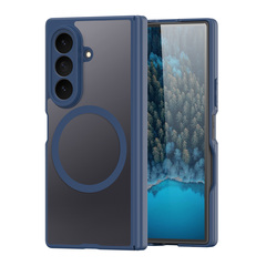 Усиленный чехол синего цвета с MagSafe для Samsung Galaxy Z Fold 8 Ultra, серия Expn Series Magnetic от Dux Ducis