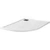 BelBagno TRAY-MR-UNO-RH-120/90-550-35-W-R-NO Поддон из искусственного мрамора в комплекте с сифоном с чёрной матовой декоративной накладкой