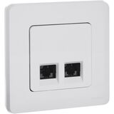 Розетка компьютерная двойная RJ45 категория 6 UTP - Legrand Inspiria - белый — фото 8