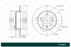 Диск тормозной G-brake  GR-12057