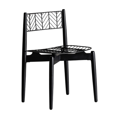 Фото: Металлический стул Plisse черный - основной вид
