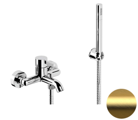 Remer Metrica MC02BG Смеситель для ванны, цвет: золото брашированное