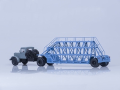 MAZ-200V with semitrailer NAMI-790 gray-blue AutoHistory 1:43