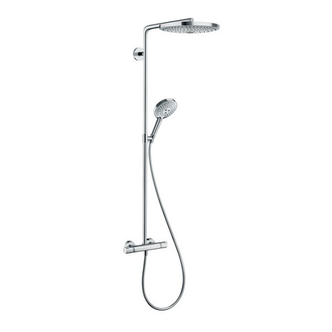 Hansgrohe Raindance Select S 27133000 Душевая система внешнего монтажа с термостатом 107,5 см с верхней лейкой 30х30 см 2 режима