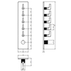 Gessi Inciso 58210#031 Встраиваемый термостатический смеситель на 5 источников, резьба 3/4" (внешние части), цвет: хром