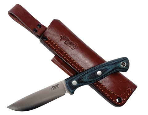 Нож Caribou L, Elmax конв., микарта черно-синяя насечка, 253.1563