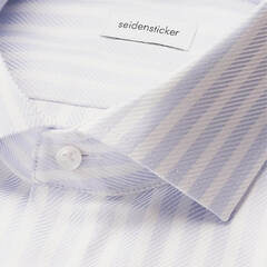 Сорочка мужская Seidensticker Slim Fit 01.845211-10 из твила в нежно-голубую полоску