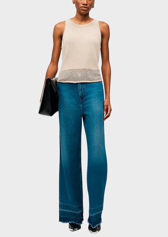 Топ KARL LAGERFELD Crochet Knit Top