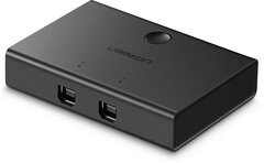 Коммутатор UGREEN US158 (30345) USB 2.0 Sharing S Witch 2x1 черный