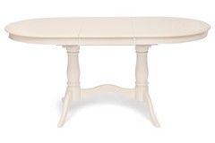 Стол раскладной Ева (Eva (EV-T4EX)) дерево гевея/мдф, ivory white (слоновая кость 2-5)