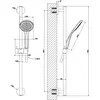 Gessi Emporio shower 47304#149 Штанга в комплекте с душевой лейкой легкой очистки, шланг 1,50 м, цвет: Finox Brushed Nickel