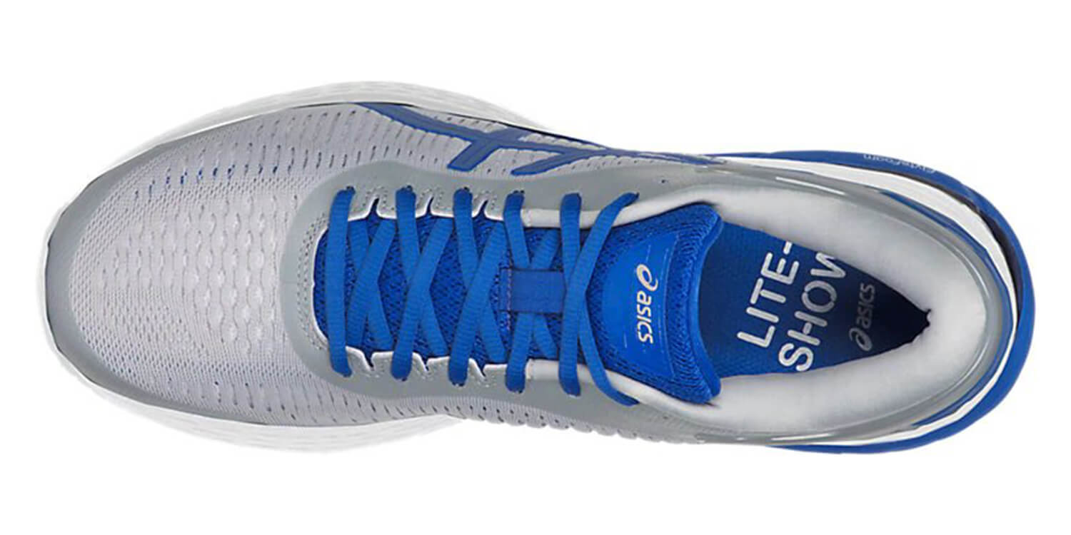 Asics Gel Kayano 25 Lite Show кроссовки для бега мужские белые-синие - 4