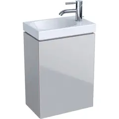 Geberit Acanto 500.607.JL.2 Тумба под раковину, 39.5x53.5x24.5см, песчаный глянец / матовый песочно-серый, песчаный глянец / глянцевое стекло фото