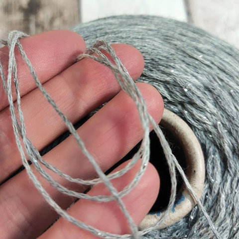 Меринос с люрексом SESIA / TRESOR 525 серый меланж