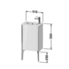 Duravit XViu XV4480RB221 Тумба подвесная 594x410x290мм, для раковины #072343, 1 дверь, (петли справа), цвет: walnut dark/черный матовый