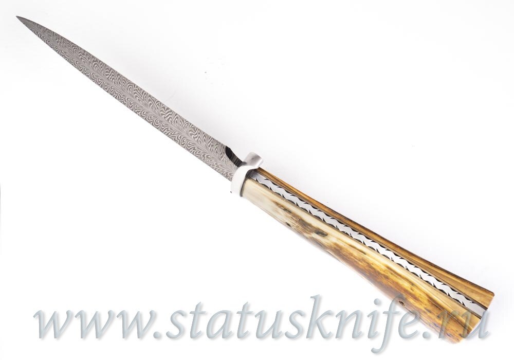 Нож Kevin Casey Feather Damascus Fixed Blade