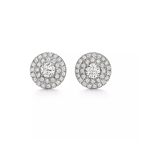 Серьги из платины и бриллиантов 0.6ct, Tiffany💠Soleste , Единственные в наличии
