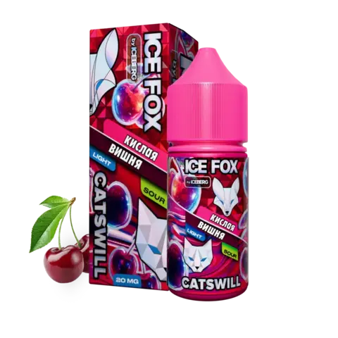 Жидкость ICE FOX & CATSWILL SOUR Salt 2% STRONG 30 ml - КИСЛАЯ ВИШНЯ