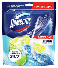 Блок для унитаза Доместос Power 5 Свежесть лайма и свежесть океана, 250г