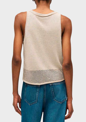 Топ KARL LAGERFELD Crochet Knit Top