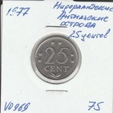 V0969 1977 Нидерландские Антильские острова 25 центов V0969 1977 Нидерландские Антильские острова 25 центов