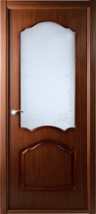 Дверь Каролина L / Цвет Орех / Мателюкс белый / Двери Belwooddoors
