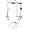 Hansgrohe Raindance Select S 27133000 Душевая система внешнего монтажа с термостатом 107,5 см с верхней лейкой 30х30 см 2 режима