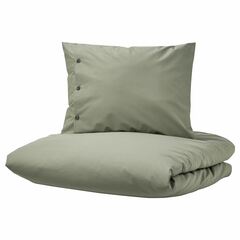 Комплект постельного белья IKEA KRAKRISMOTT (КРАКРИСМОТТ), Двуспальный, Хаки, 240x220, 50x80 см