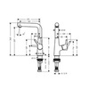 Hansgrohe Talis S 72105000 Смеситель для раковины с высоким изливом и донным клапаном