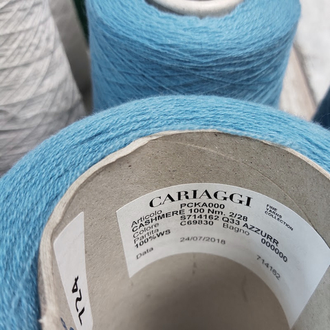 Кашемир 2/28 CARIAGGI / CASHMERE 100 голубой