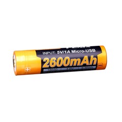 Аккумулятор 18650 Fenix 2600U mAh с разъемом для USB