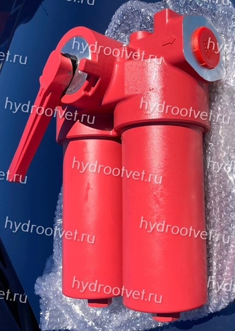 Фото FLNDBN/HC250DDF10C1.X - Линейный фильтр гидравлический сдвоенный модели FLND тонкость фильтрации 10 мкм, типоразмер 250, вид присоединения: резьба G11/2, материал корпуса - алюминий, рабочее давление до 25 бар, электрический индикатор загрязнения