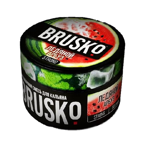 Бестабачная смесь для кальяна BRUSKO 50г STRONG - Ледяной Арбуз