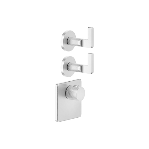 Gessi Inciso 58214#031 Встраиваемый термостатический смеситель на 2 источника, резьба 3/4" (внешние части), цвет: хром