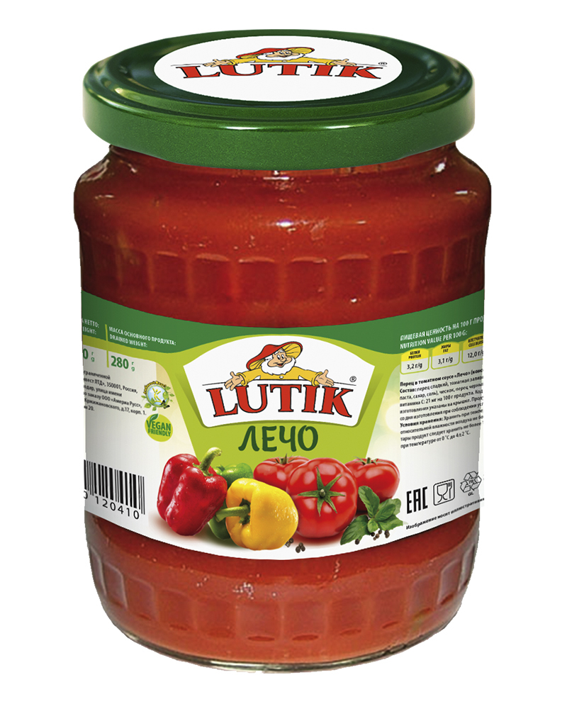 Лечо Lutik, 720 мл.