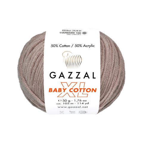Пряжа Gazzal Baby Cotton XL 3434 мокко