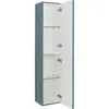 BelBagno KRAFT-1600-1A-SC-AO Шкаф подвесной с фрезер. ручк. с торца фасада с одной распашн. дверцей доводч.,с 2 пол-ми, универ.,330x300x1600, Голубой Мат.