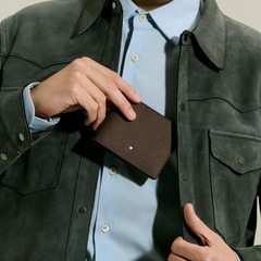 Бумажник из кожи Sartorial, эбеновый, 6cc