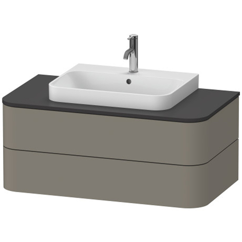 Duravit Happy D.2 Plus HP496109292 Тумба подвесная 408x1000x550мм 2 ящика, цвет: stone grey satin matt